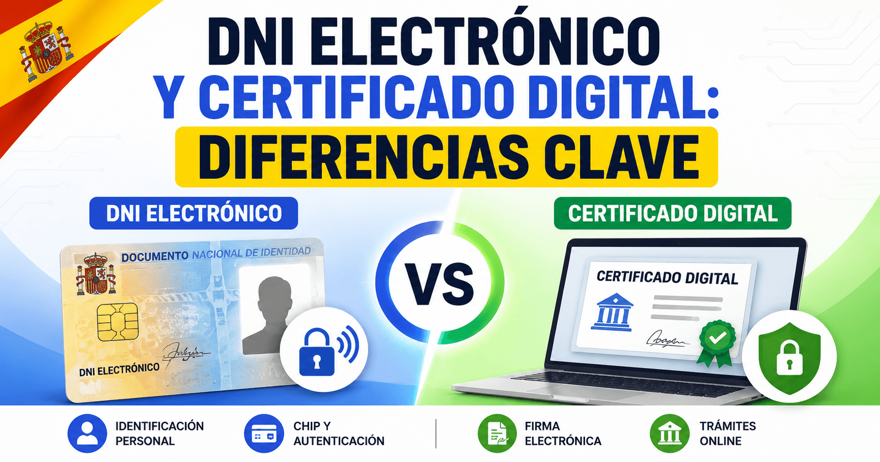 DNI electrónico y certificado digital diferencias clave